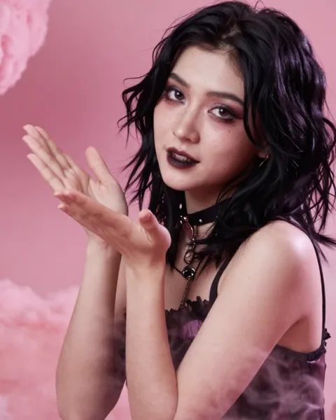 Estilo de novia IA gótica realista